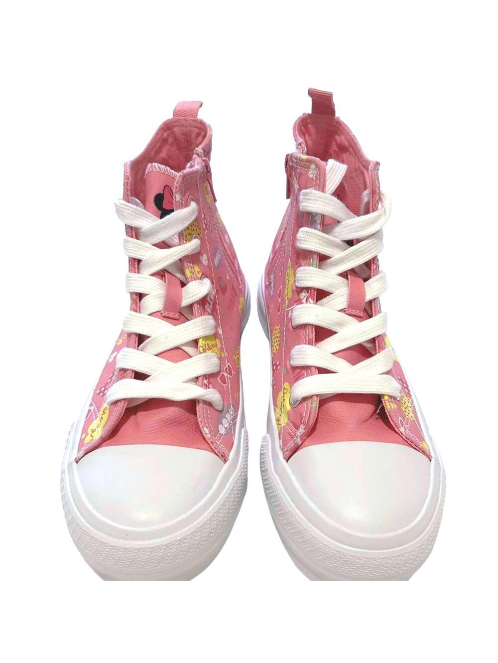 DISNEY "Darling" HiTop Pink Easy On Sneakers - Girls 4 | NEW